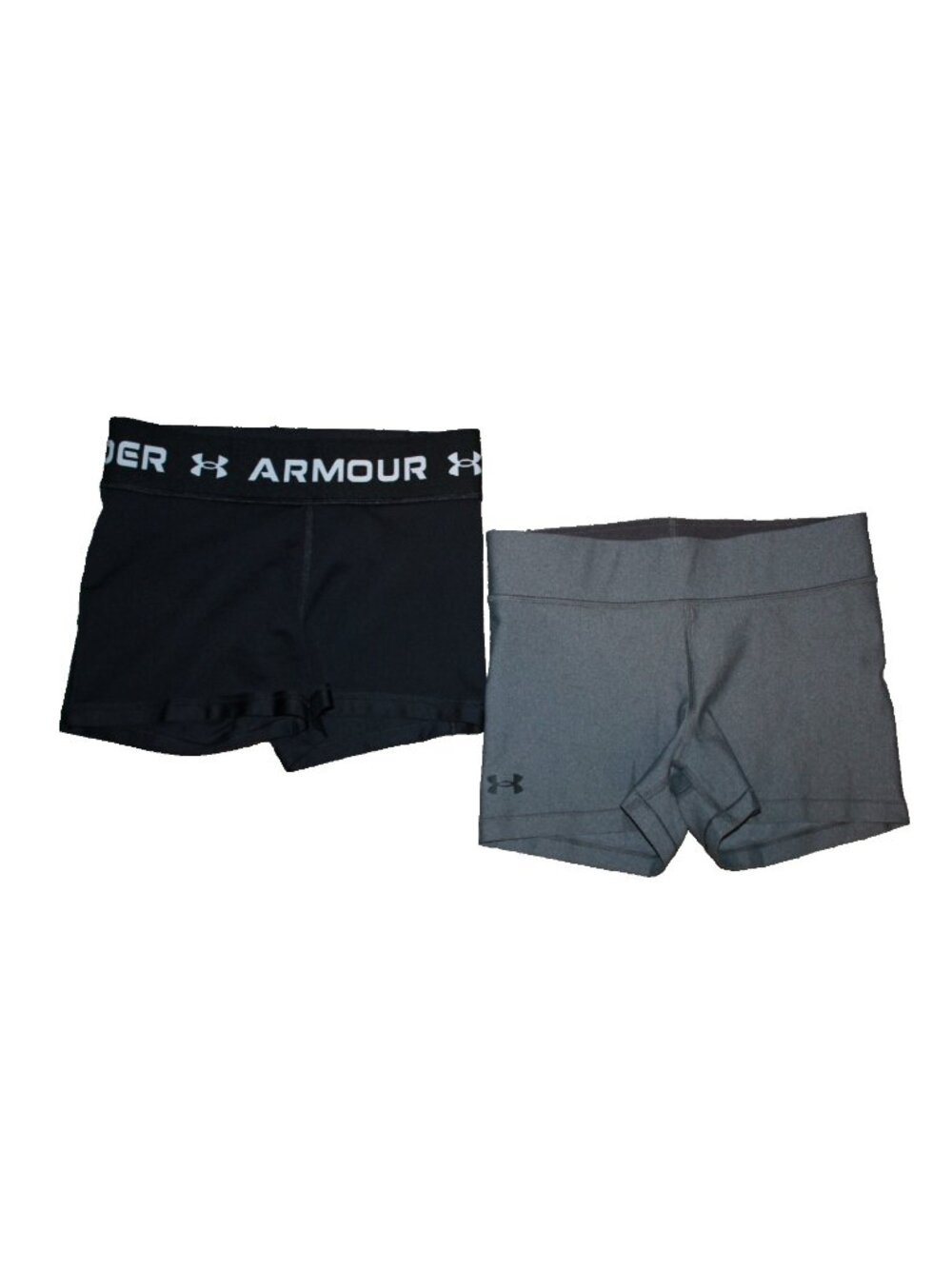 Bike Shorts Lot  of 2 Under Armour UA Black & Gray Size Medium M